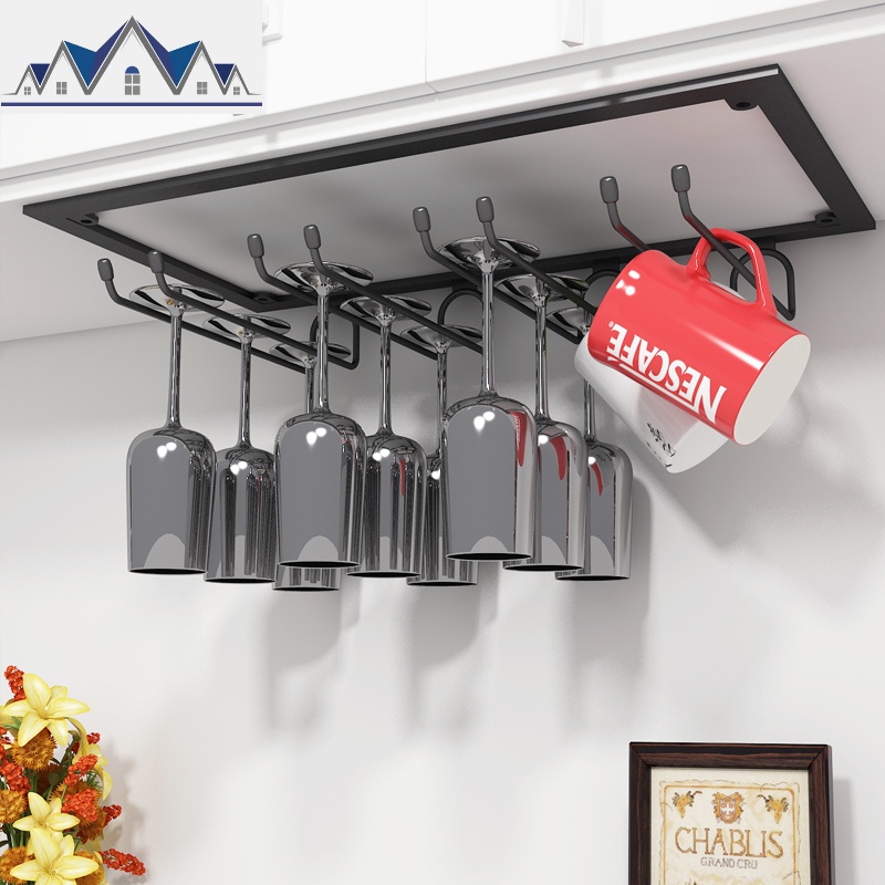 家用欧式红酒架红酒杯架悬挂倒挂高脚杯架酒柜摆件创意葡萄酒杯架_2_553高清大图