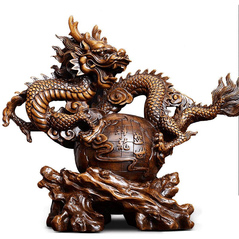 家柏饰(CORATED)盛世祥龙生肖龙龙摆件龙大号办公室装饰工艺品高清大图