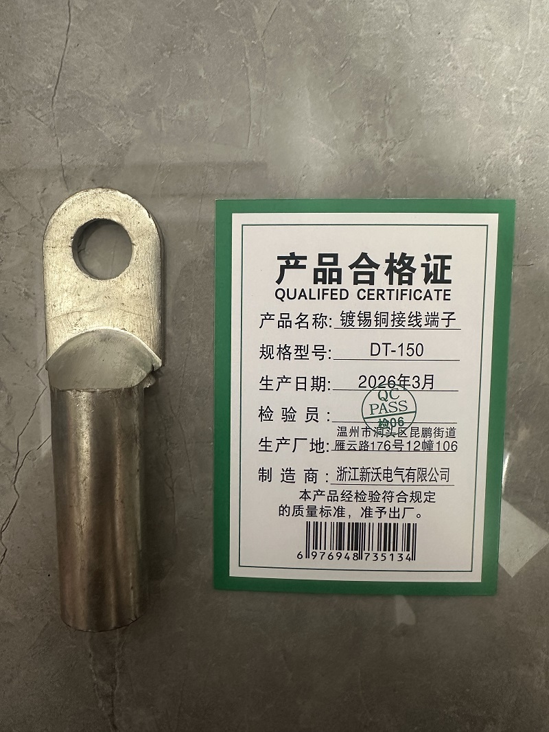 新沃 XINWOM 镀锡铜接线端子 DT-150个高清大图