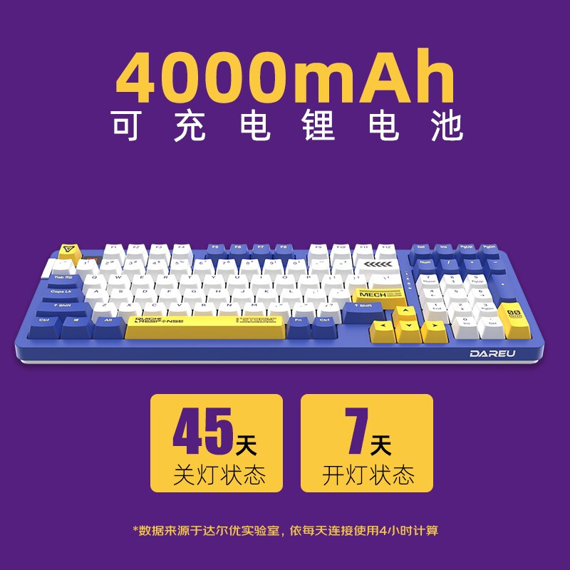 达尔优(DAREU) A98机械键盘Gasket结构无线2.4G蓝牙有线三模客制化PBT键帽 三模工业灰-糖果轴高清大图