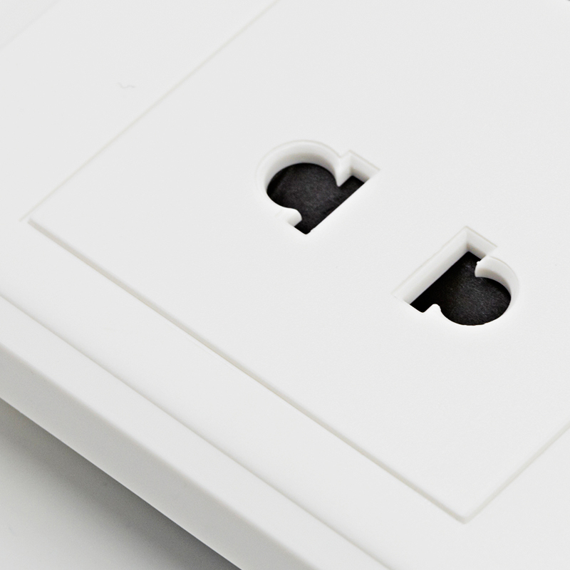 欧普照明四孔86型电工开关插座面板p06白色四孔电源插座二二插g