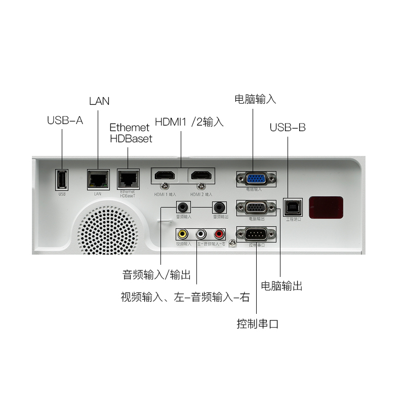 日本电气(NEC) NP-P554W+ 3LCD高端商务工程投影机教学会议培训投影高亮教育办公家用高清