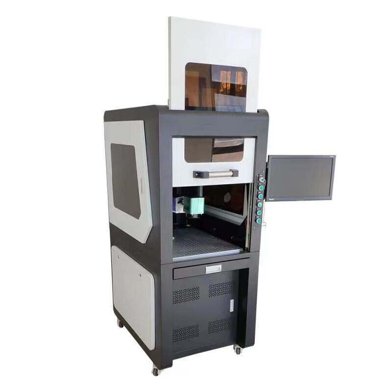 光纤激光打标机大封闭柜式打标机激光雕刻机镭射打码雕刻机标牌打印机