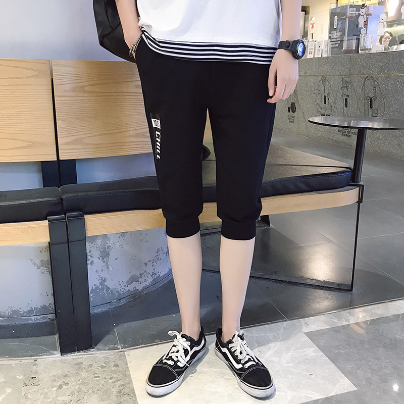 七分裤男韩版时尚7分中裤男士夏天半截裤休闲5五分裤港风短裤子男