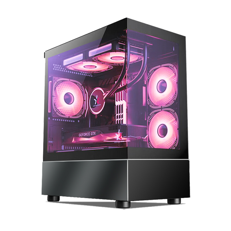 蓝魔快本128G英特尔酷睿i9级台式机电脑4070独显16G电竞水冷游戏主机办公直播家用海景房DIY电脑整机组装高清大图