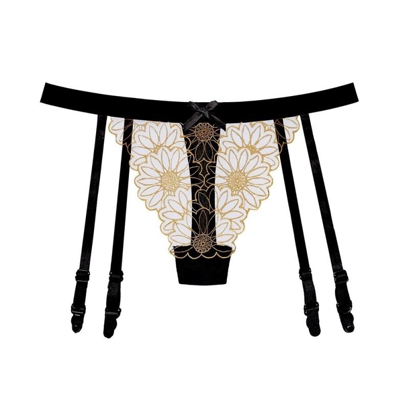 长夜漫漫情趣内衣性感黑丝吊带袜过膝丝袜提花诱惑情调吊袜带9007高清大图