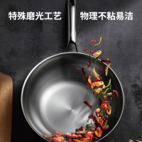 爱仕达(ASD)炒锅不锈钢30cm 三层钢304 少烟无涂层炒菜锅大厚底通磁家用炒煎锅CC30H1Q