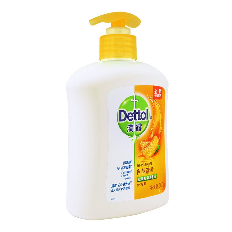 滴露(Dettol)健康抑菌洗手液自然清新500克 瓶装 深层补水图片
