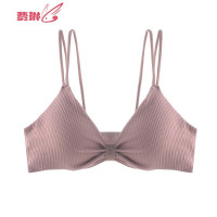 内衣女无钢圈学生少女日系甜美小胸聚拢美背文胸舒适薄款睡眠胸罩 费琳胸罩