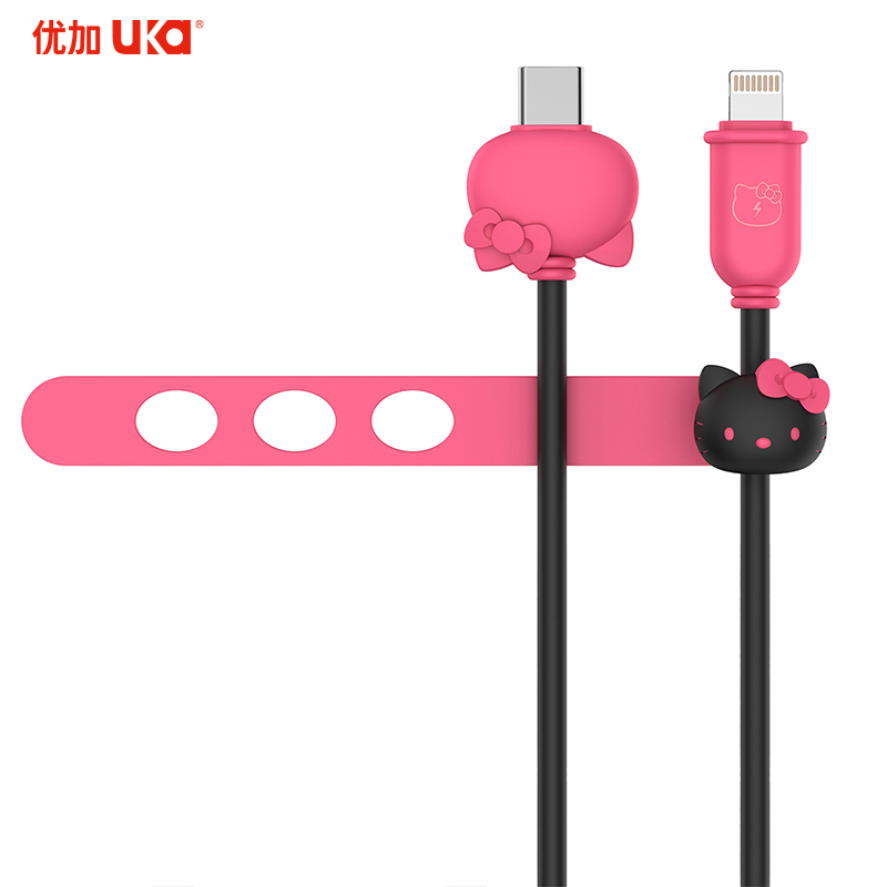HelloKitty优加苹果数据线iPhone7充电8plus卡通7p可爱6s手机xs快充苹果xsmax平板充电线