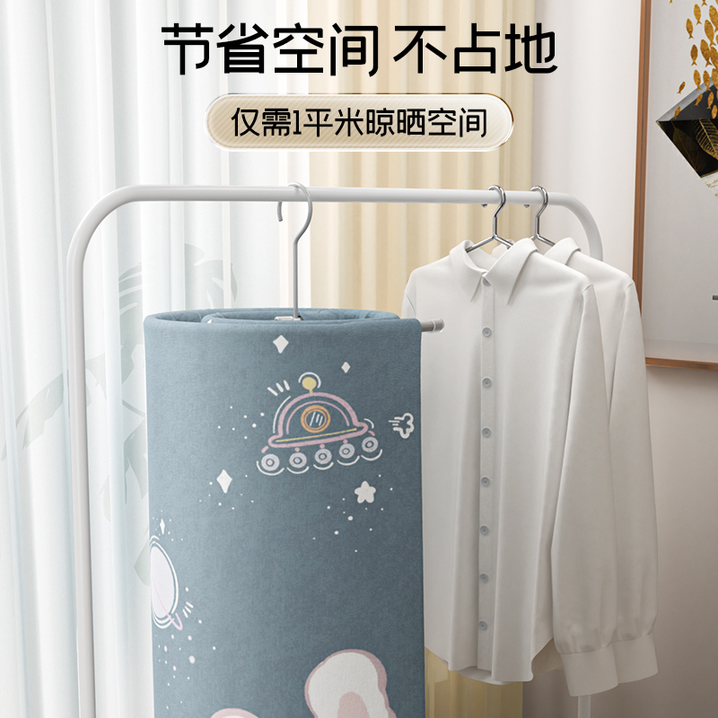 晒被子神器螺旋晾衣架家用阳台旋转圆形凉被套床单被罩专用大衣架高清大图