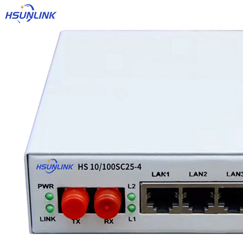 HSUNLINK 光纤收发器 HS 10/100SC25-4 台高清大图