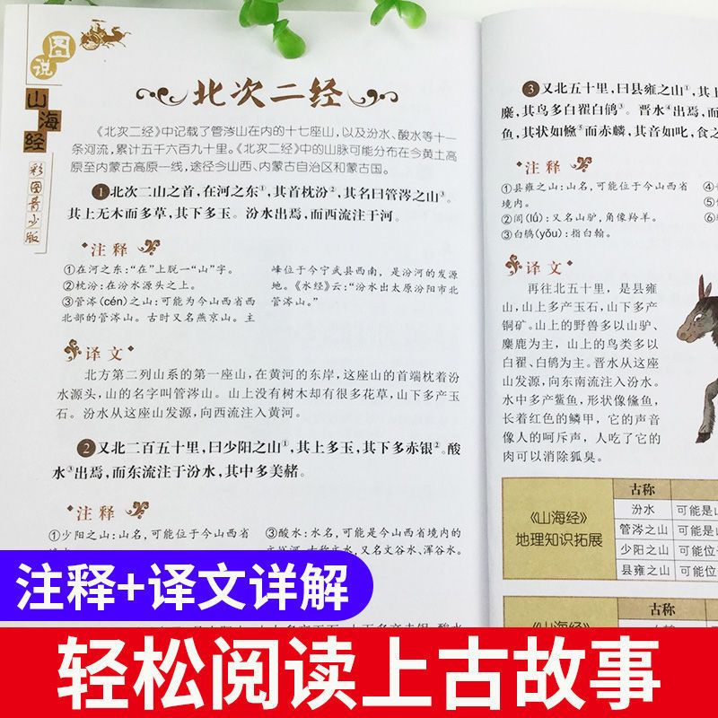 写给孩子的山海经儿童版小学生课外阅读书原著正版全集全套插画版 写给青少年的山海经(4册)