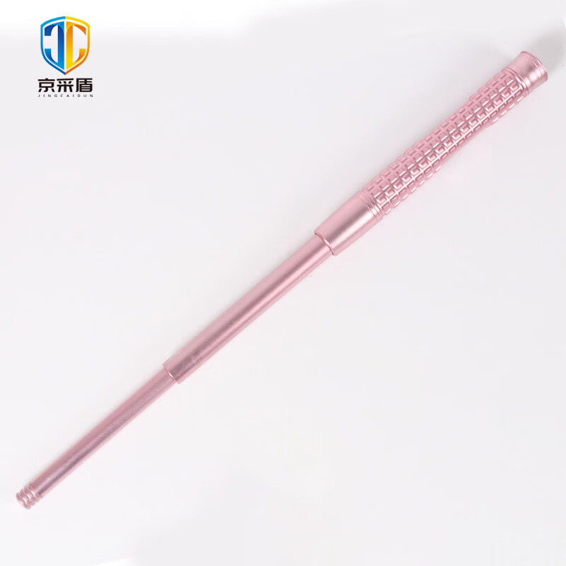京采盾JCD-SG13224 防护棍新标机械甩棒航空铝轻机伸缩棒子 21寸轻机合金悍马粉色款