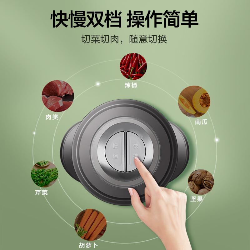艾美特(Airmate) EG1802-02 绞肉机 1.2L 玻璃碗+1副刀头