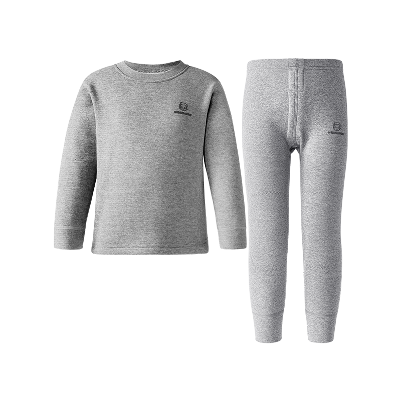 恒源祥儿童保暖内衣男童加绒加厚秋衣秋裤中大童女孩羊毛蚕丝套装高清大图