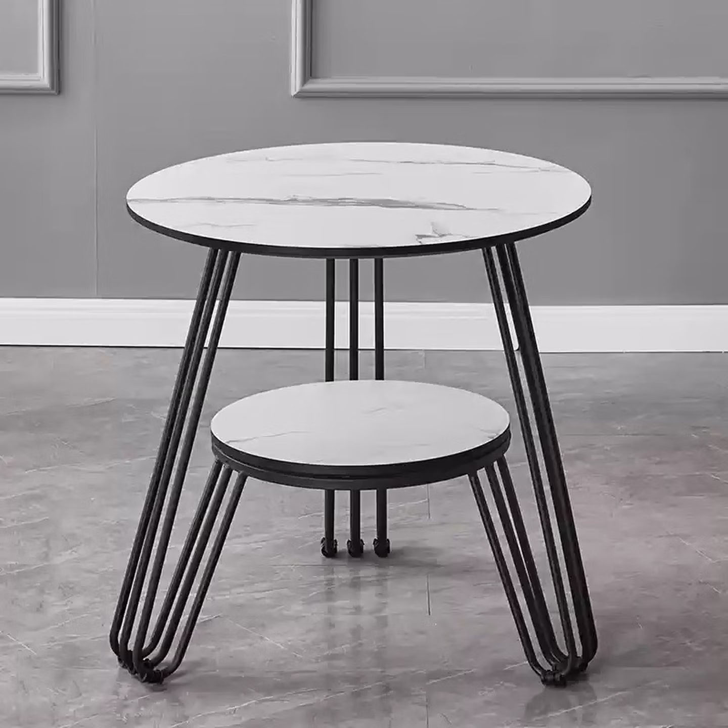 三圣茶几简约双层茶水桌小户型客厅创意茶几边几高清大图