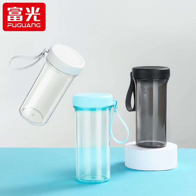富光塑料运动水杯男女可爱学生太空杯便携健身简约防摔防漏随手杯_358高清大图