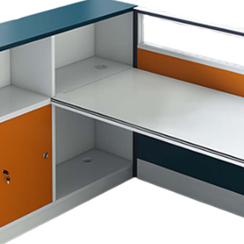 DXBG职员办公桌椅组合隔断屏风办公室卡座员工桌多人位电脑桌简约现代单人位含柜椅高清大图