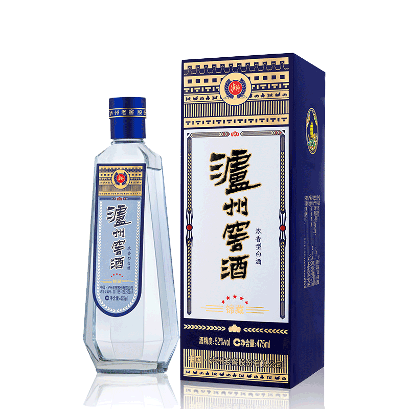 泸州老窖泸州窖酒 锦藏52度475ml*6浓香型白酒装整箱纯粮优级