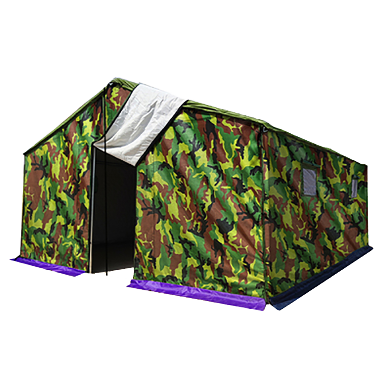 劲脉 救灾帐篷 JMv-2圆管迷彩防雨牛津布3x4m 个高清大图