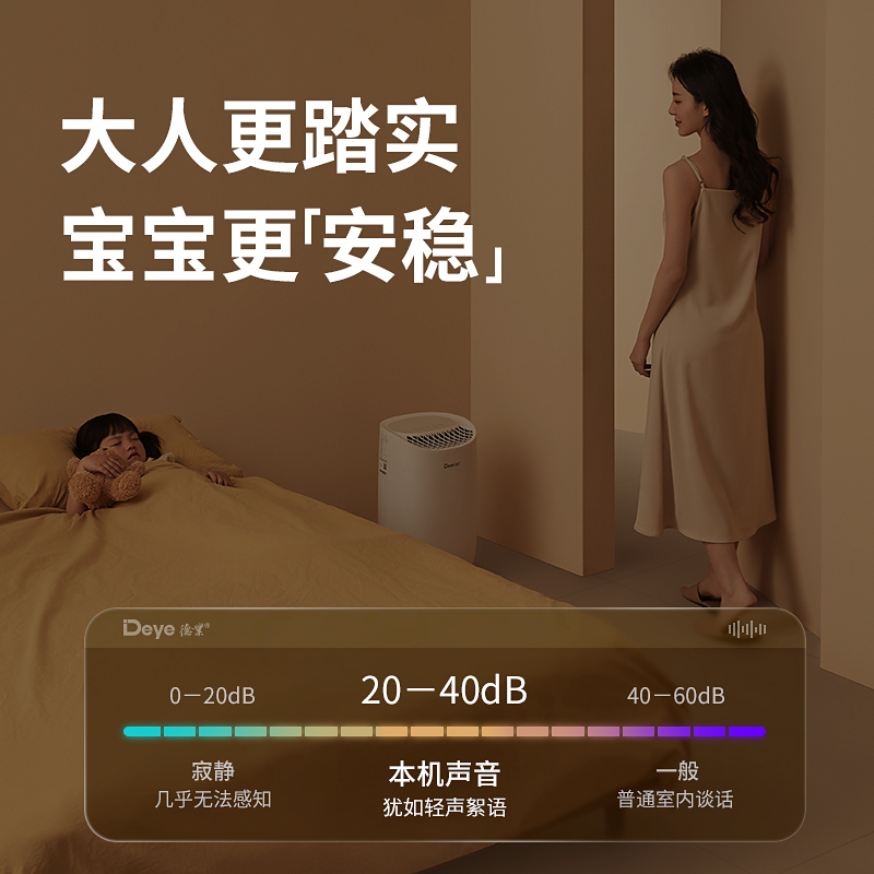 德业(Deye)除湿机/抽湿机DYD-B12A3 除湿量12升/天 家用轻音地下室干衣母婴除湿器干燥机空气净化