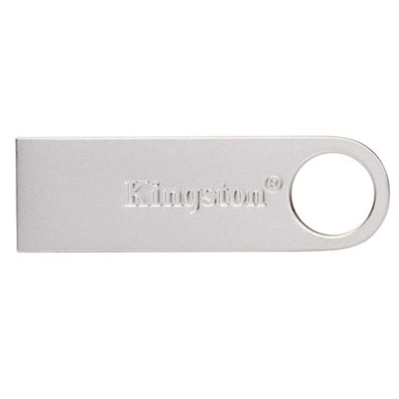 金士顿(KINGSTON)DTSE9 16GB U盘 银色 USB2.0 金属超薄车载创意不锈刚U盘