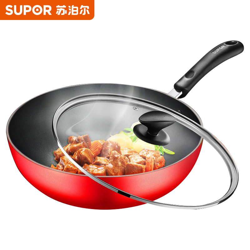苏泊尔(SUPOR)不粘锅少油煎锅平底锅不粘锅炒锅家用锅具煎饼明火燃气专用EJ28RP05 28cm