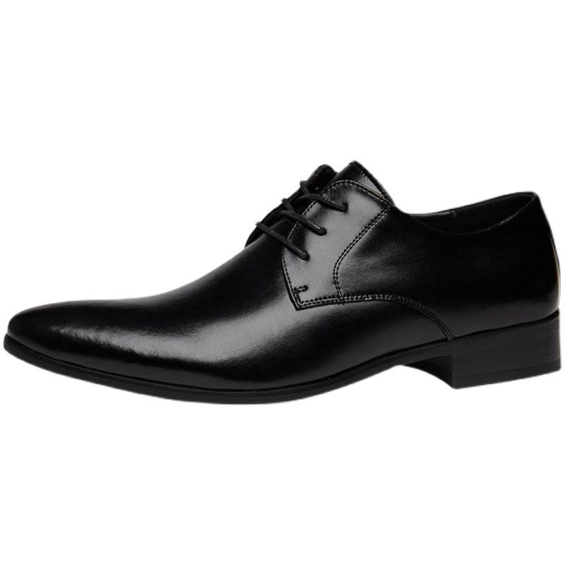 皮鞋男秋季透气商务正装真皮男鞋2021年新款潮英伦增高男士休闲鞋图片