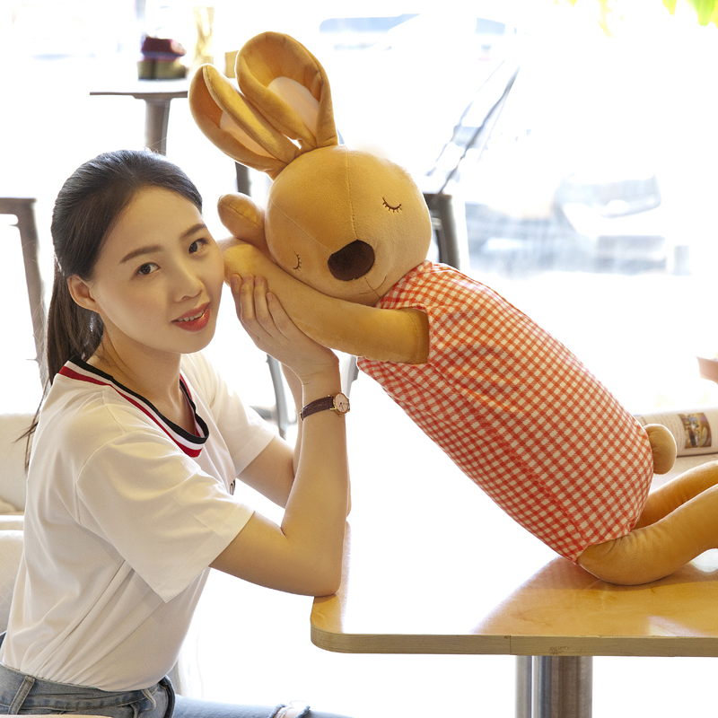 可爱枕头兔子安抚长条抱枕公仔毛绒玩具睡觉抱娃娃懒人韩国女孩萌