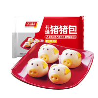 千味央厨卡通奶黄猪猪包儿童半成品奶黄猪猪包360g*3袋