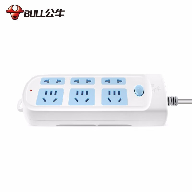 公牛(BULL) 609(B)袋装延长线插 座(定做/4240)3*1.5,8m,6H