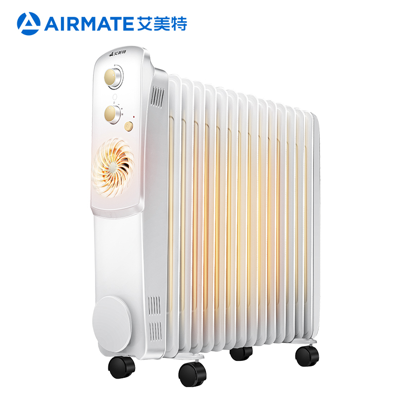 艾美特(Airmate) 取暖器 HU1326-W2 电暖器油汀13片宽型快热片2200W大功率擎速热家用电暖气