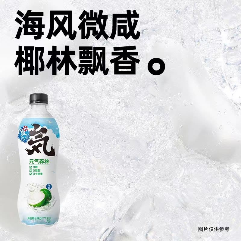 元气森林海盐椰子味苏打气泡水480ml图片