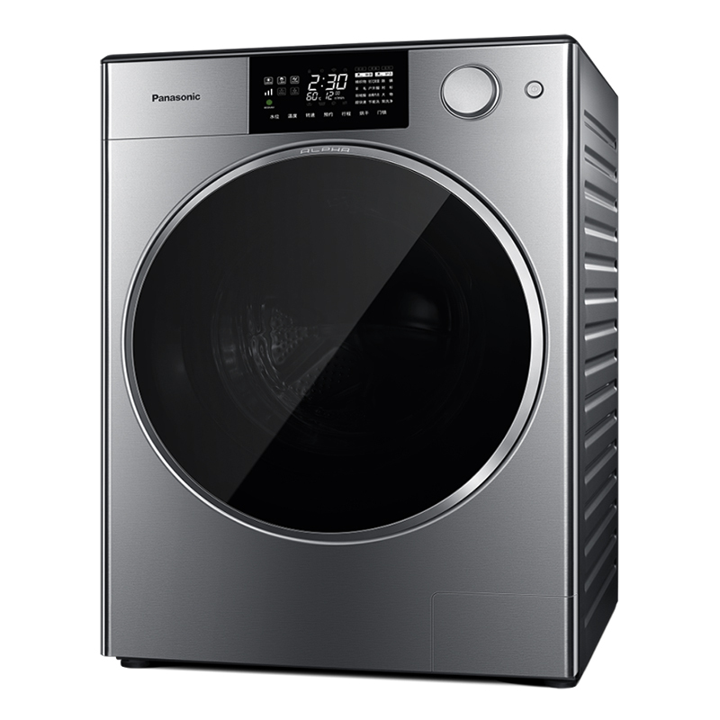 松下(Panasonic) 滚筒洗衣机 10公斤 XQG100-P1DM 纳米水离子除菌除味 护理 洗烘一体
