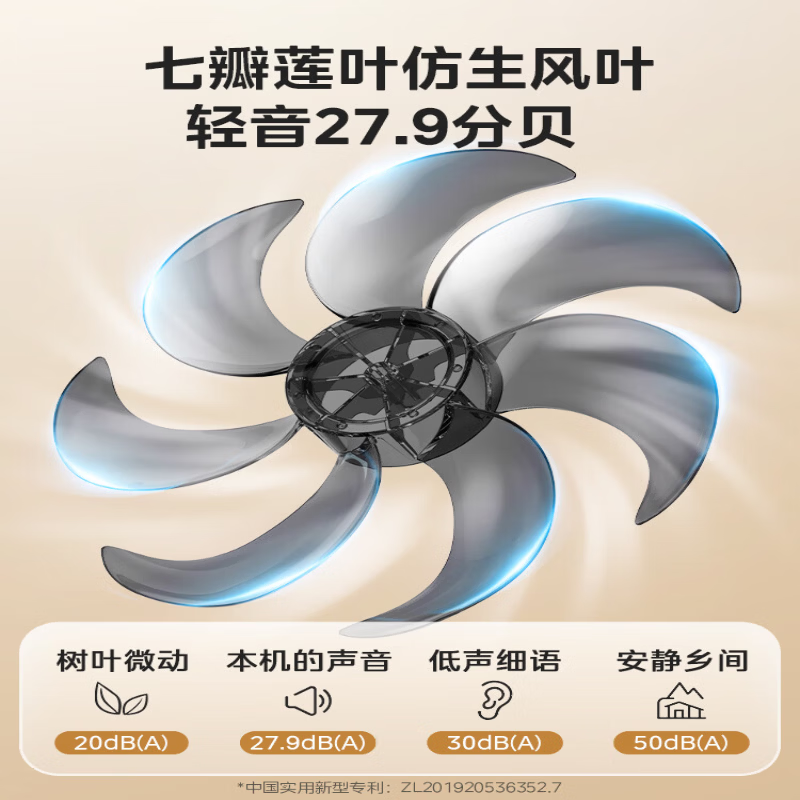 美的七叶柔风立式电风扇/家用轻音落地扇大风力遥控定时摇头风扇白色 SAH35BSJ1高清大图
