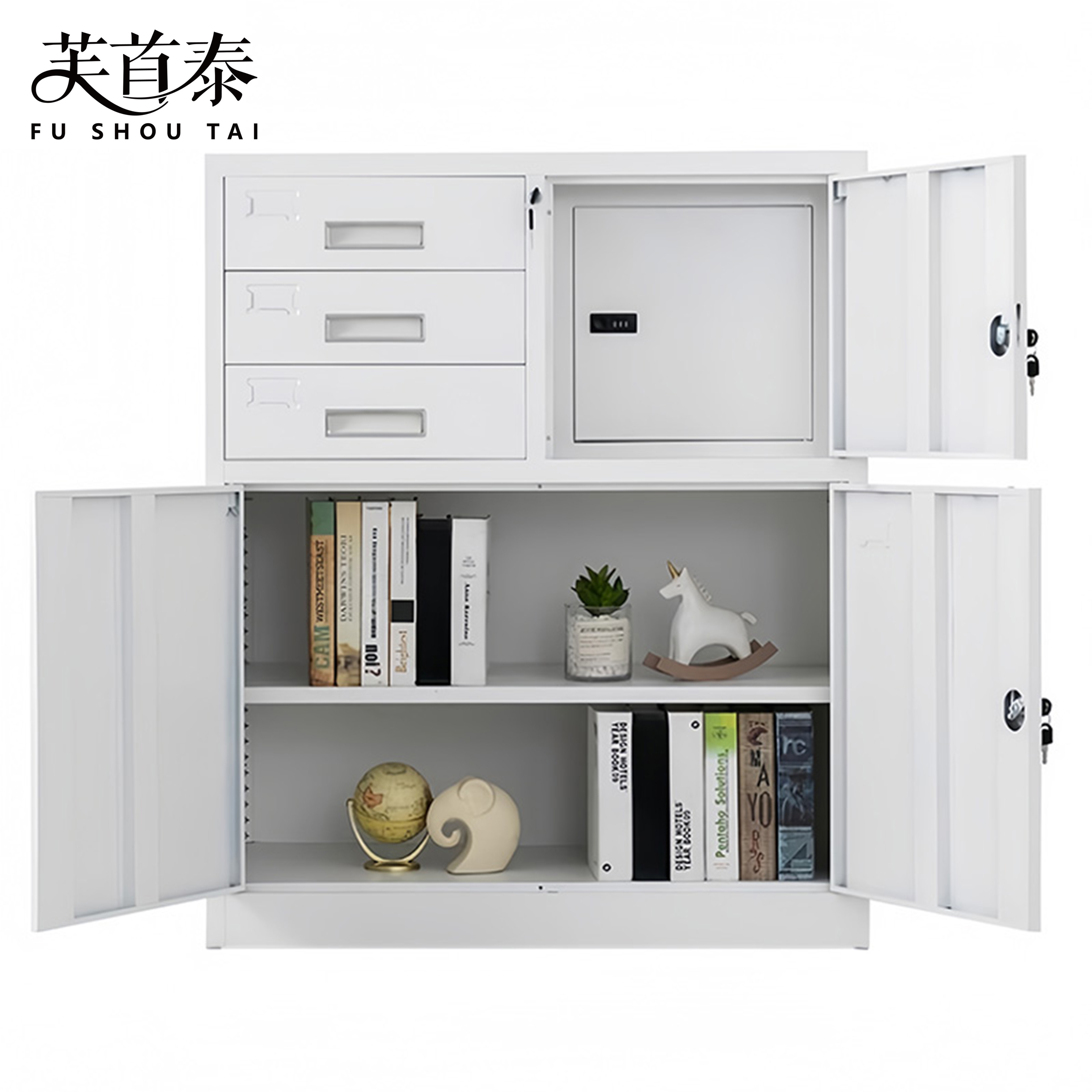 芙首泰文件收纳柜偏三斗850*390*1020mm台高清大图