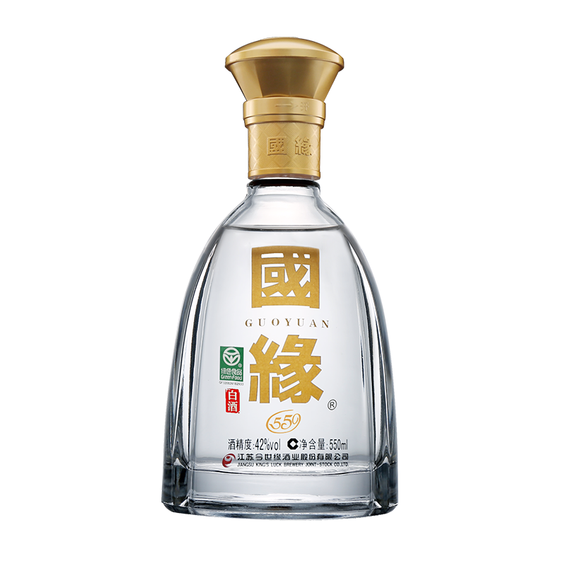 [升级版550ml]今世缘国缘对开 浓香型 白酒 42度550ml单品 商务 宴请 送礼