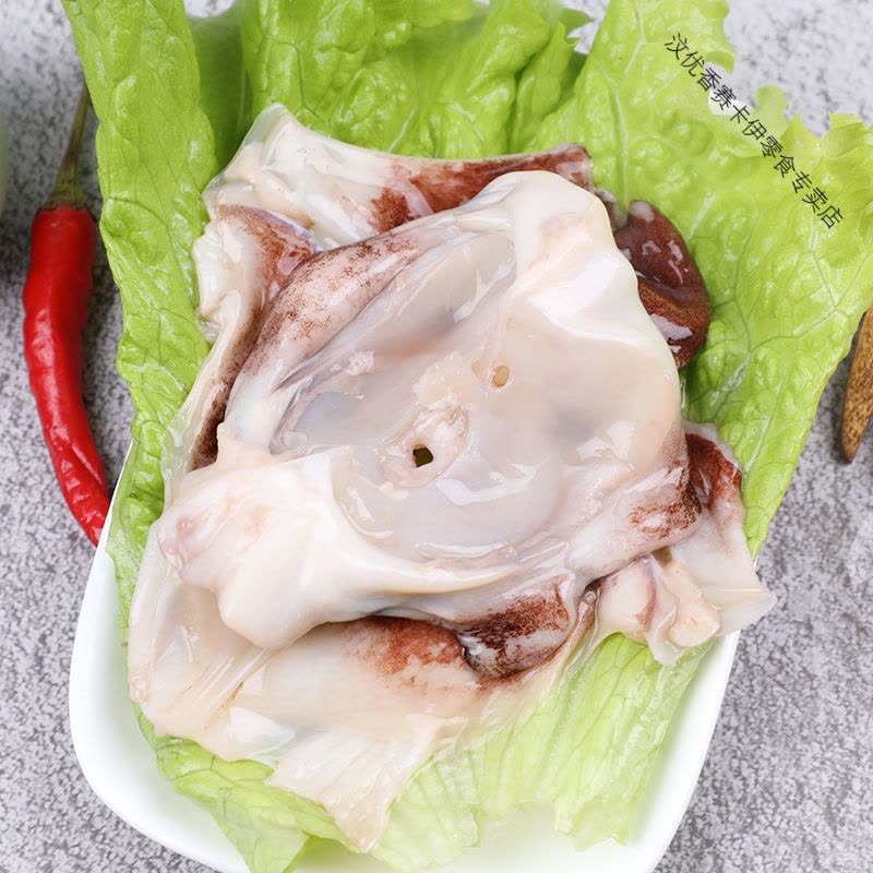 新鲜现切鱿鱼脖去皮无冰衣脆骨鱿鱼脖海鲜水产批发烧烤食材 一斤鱿鱼脖(尝鲜价)图片