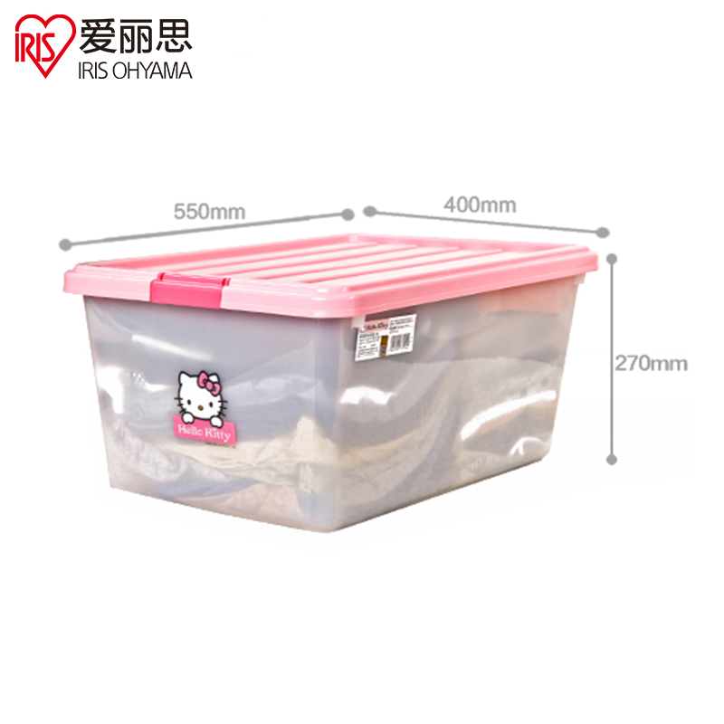 爱丽思(IRIS)KCB-38 粉色 收纳箱42L KITTY儿童玩具衣物塑料收纳箱宝宝玩具整理箱400*550*270