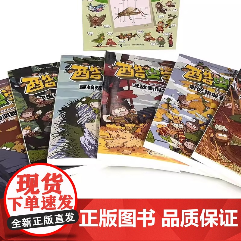 酷虫学校昆虫科普漫画:飞虫班 套装6册 好玩幽默的昆虫学校园故事 准确生动的昆虫百科知识 爆笑呆萌的昆虫人物对话高清大图