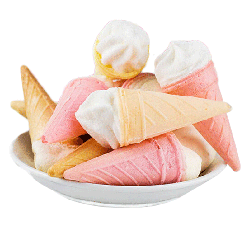 吉米佧冰淇淋棉花糖甜筒儿童糖零食蛋糕彩虹小时候棉花糖