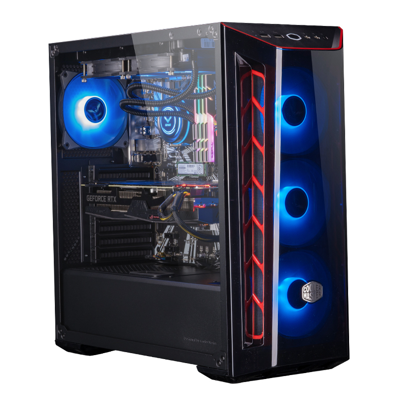 攀升 守护神S2 八核十六线程 i7 10700F/RTX2070 Super高端吃鸡游戏电脑主机 高配台式DIY组装机 水冷电竞网吧直播电脑整机