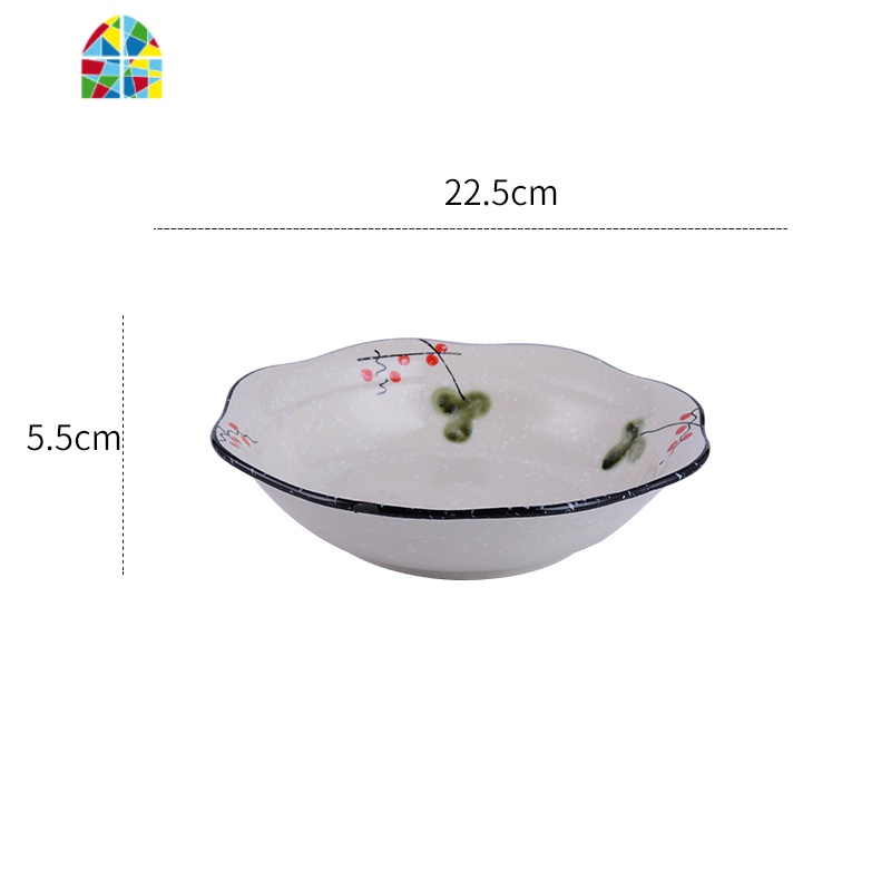 汤碗创意日式陶瓷家用大号水煮鱼汤盆碗碟套装个红餐具ins碗 FENGHOU 10英寸江南春900ML