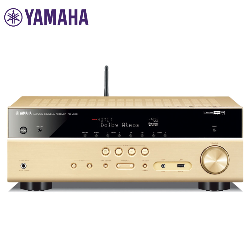 雅马哈(Yamaha)RX-V583 音响 音箱 家庭影院7.2声道AV功放机 金色