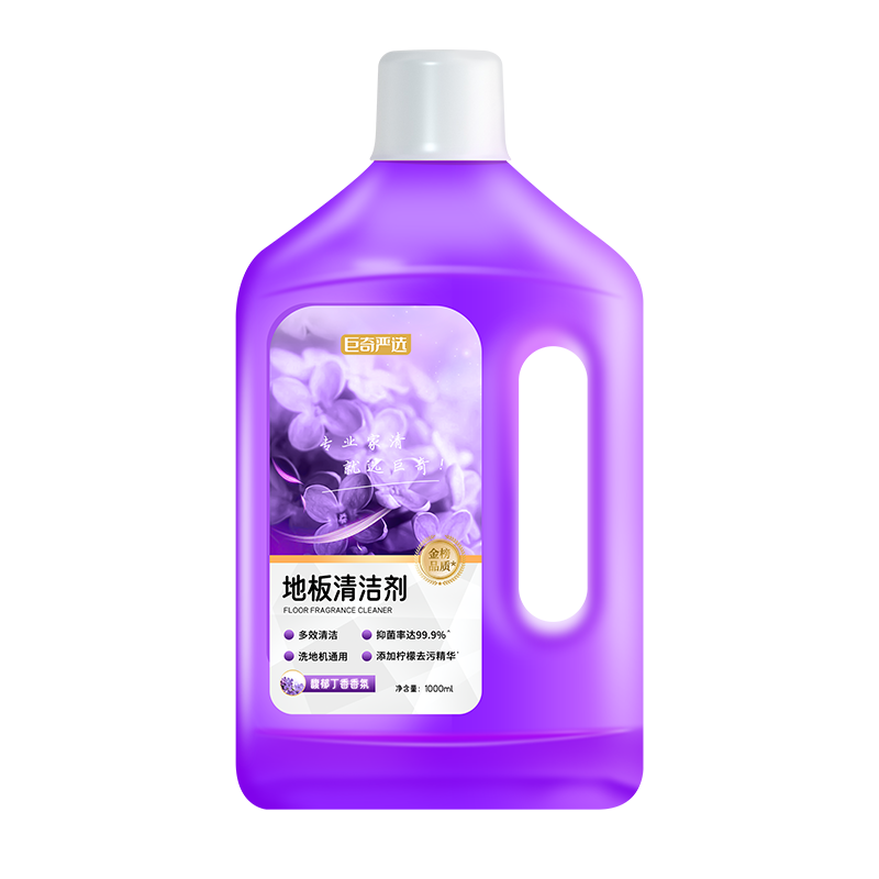 巨奇高效去污地板清洁剂丁香味1000ml低泡易冲洗温和不伤手设计