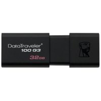 金士顿(Kingston)DT100G3 32GB USB3.0 U盘 80M/S读速 滑盖设计 方便贴心 黑色
