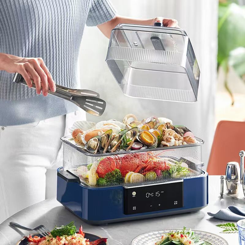 摩飞电器蒸炖锅速蒸锅电蒸锅12L大容量MR1158高清大图