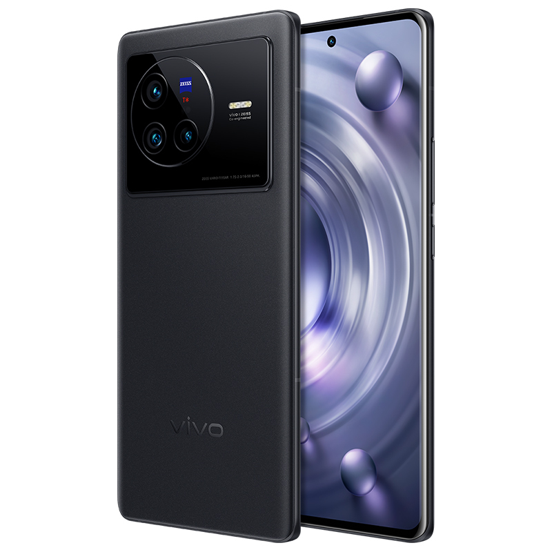vivo X80 8GB+128GB 至黑 蔡司专业影像 天玑9000旗舰芯片 双电芯80W闪充 全新5G智能拍照全网通手机
