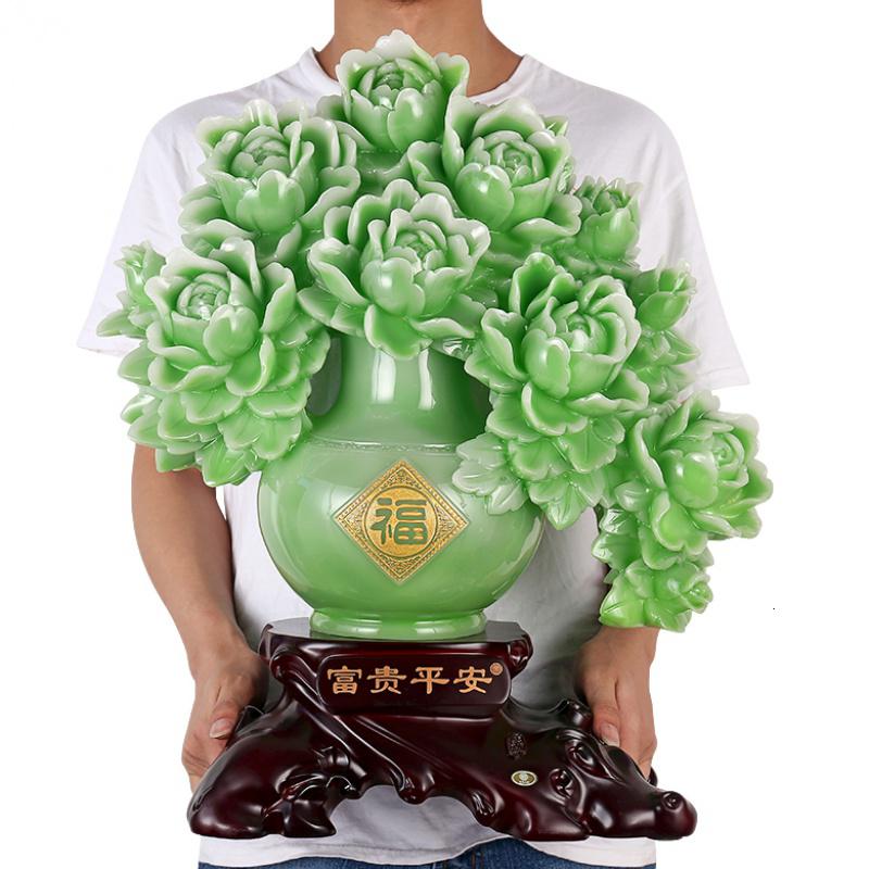 美帮汇牡丹摆件家居饰品客厅酒柜电视柜家庭室内装饰工艺品乔迁新居礼品高清大图